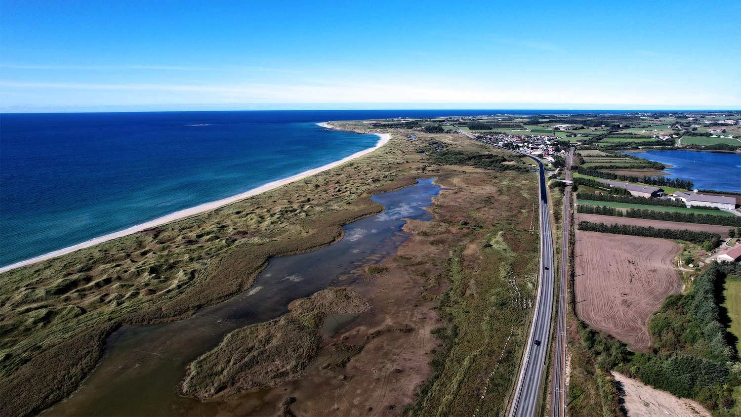 Nasjonal turistveg Jæren Ogna strand oversiktsbilde