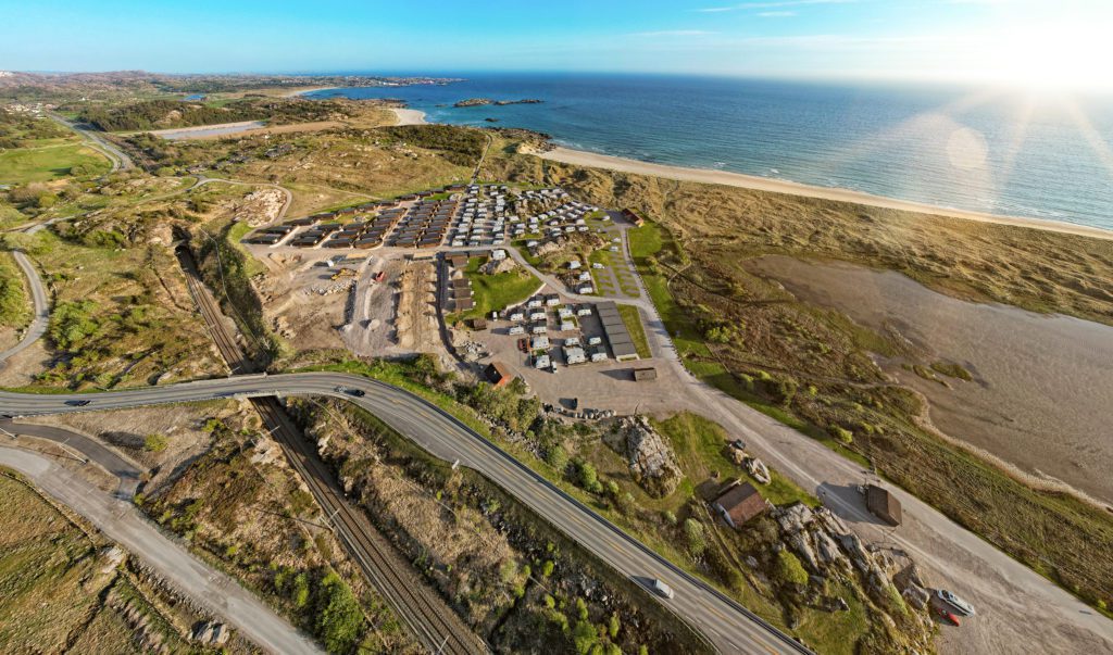 Bobilparkering på Jæren Ogna camping på Jæren