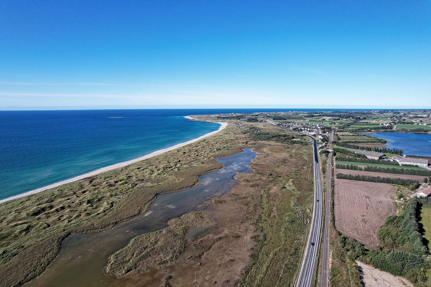 Nasjonal turistveg Jæren Ogna strand oversiktsbilde