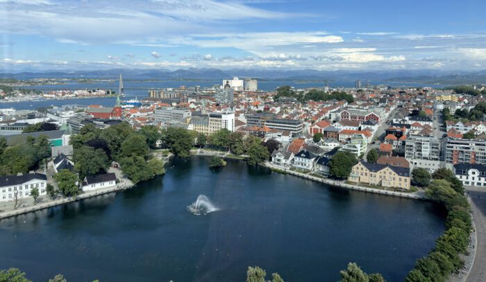 Stavanger sentrum sett fra Radison Atlantic